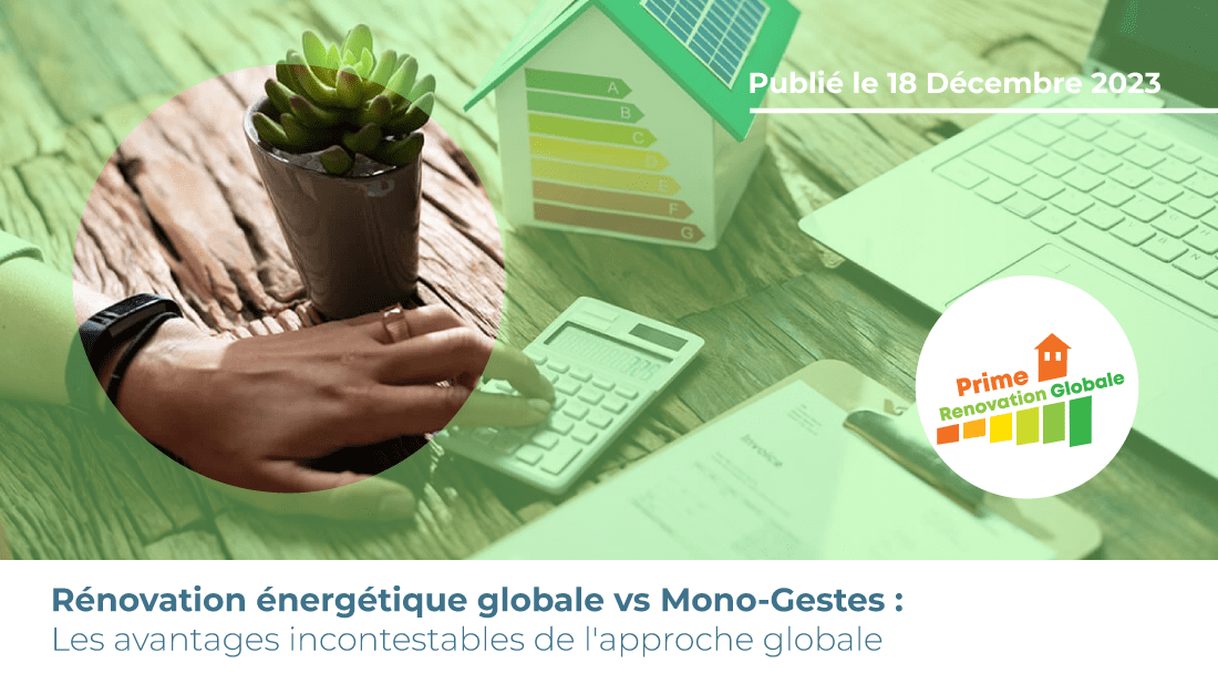 Personne entrain de calculer les économies réalisables avec les travaux de rénovation globale comparé aux travaux mono-gestes