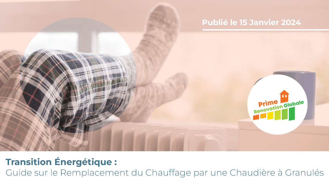Une personne en pyjama les pieds sur un radiateur avec des chaussettes épaisses pour se réchauffer car sa maison est une passoire thermique